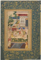 Jahangir and Prince Khurram with Nur Jahan
